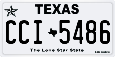 TX license plate CCI5486