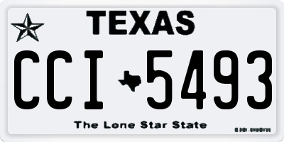 TX license plate CCI5493