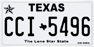 TX license plate CCI5496