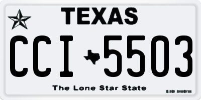 TX license plate CCI5503