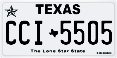 TX license plate CCI5505