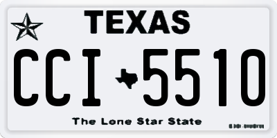 TX license plate CCI5510