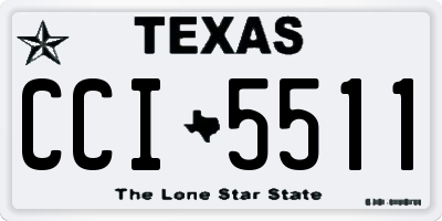TX license plate CCI5511