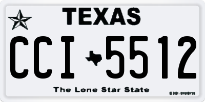 TX license plate CCI5512