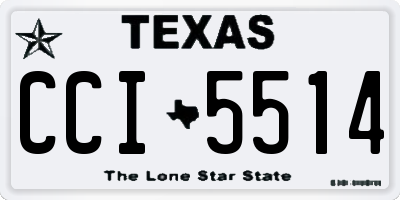 TX license plate CCI5514