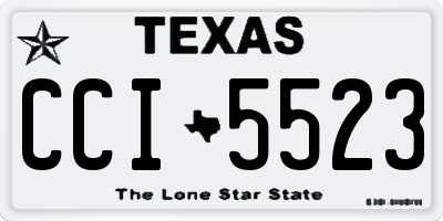TX license plate CCI5523