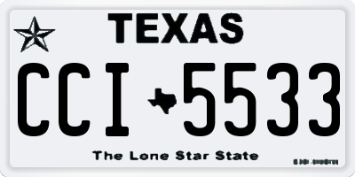 TX license plate CCI5533