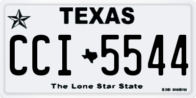 TX license plate CCI5544