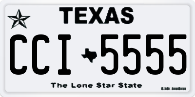 TX license plate CCI5555