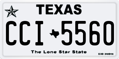 TX license plate CCI5560