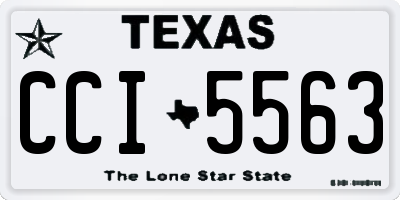 TX license plate CCI5563