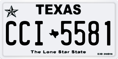 TX license plate CCI5581