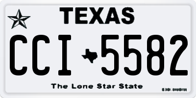 TX license plate CCI5582