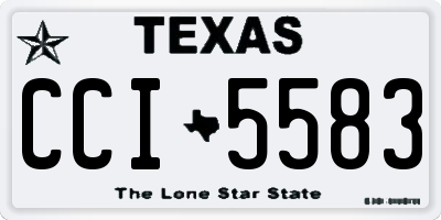 TX license plate CCI5583