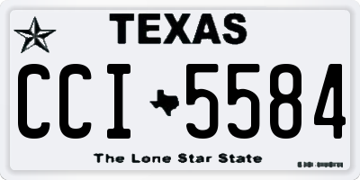 TX license plate CCI5584