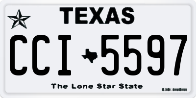 TX license plate CCI5597