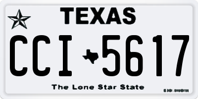 TX license plate CCI5617