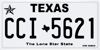 TX license plate CCI5621