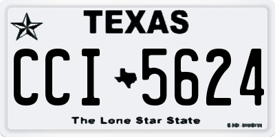 TX license plate CCI5624