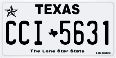 TX license plate CCI5631