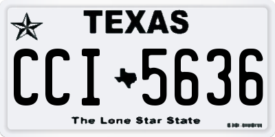TX license plate CCI5636