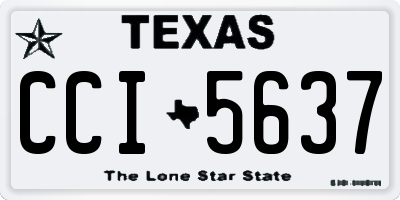 TX license plate CCI5637