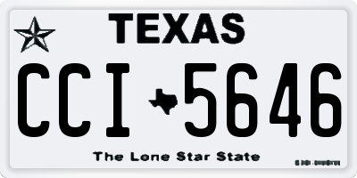 TX license plate CCI5646