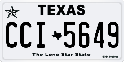 TX license plate CCI5649