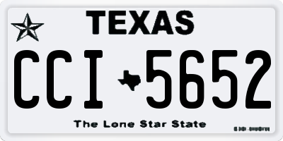 TX license plate CCI5652