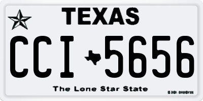 TX license plate CCI5656