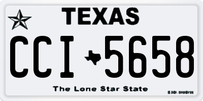 TX license plate CCI5658