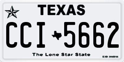 TX license plate CCI5662