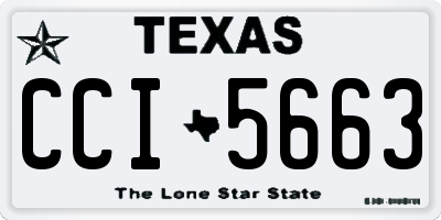 TX license plate CCI5663