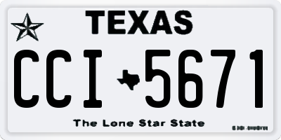 TX license plate CCI5671