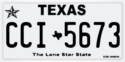 TX license plate CCI5673