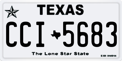 TX license plate CCI5683