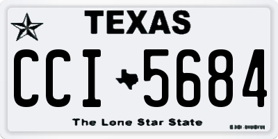 TX license plate CCI5684
