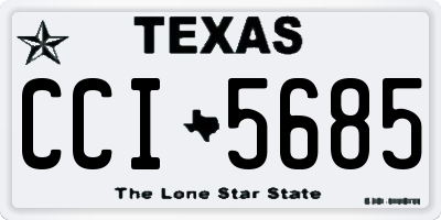 TX license plate CCI5685