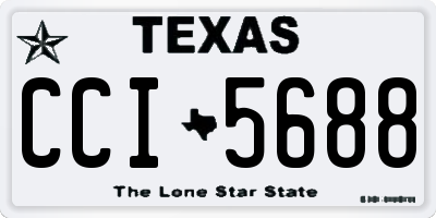 TX license plate CCI5688