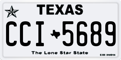 TX license plate CCI5689