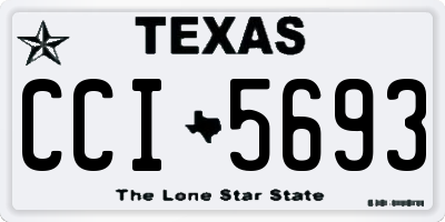 TX license plate CCI5693