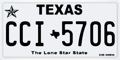 TX license plate CCI5706
