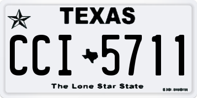 TX license plate CCI5711