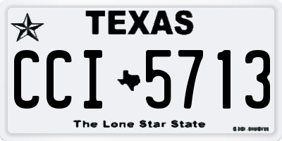 TX license plate CCI5713