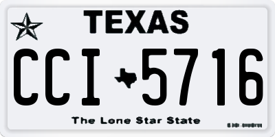 TX license plate CCI5716