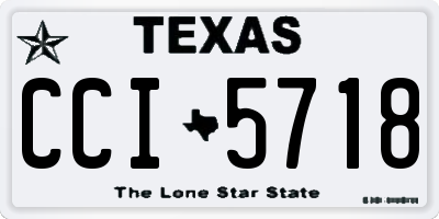 TX license plate CCI5718