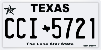 TX license plate CCI5721