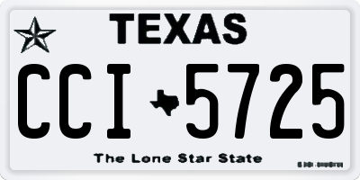 TX license plate CCI5725