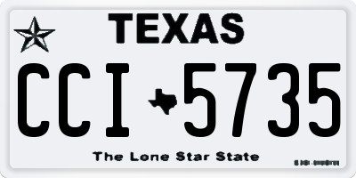 TX license plate CCI5735