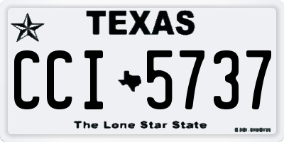 TX license plate CCI5737